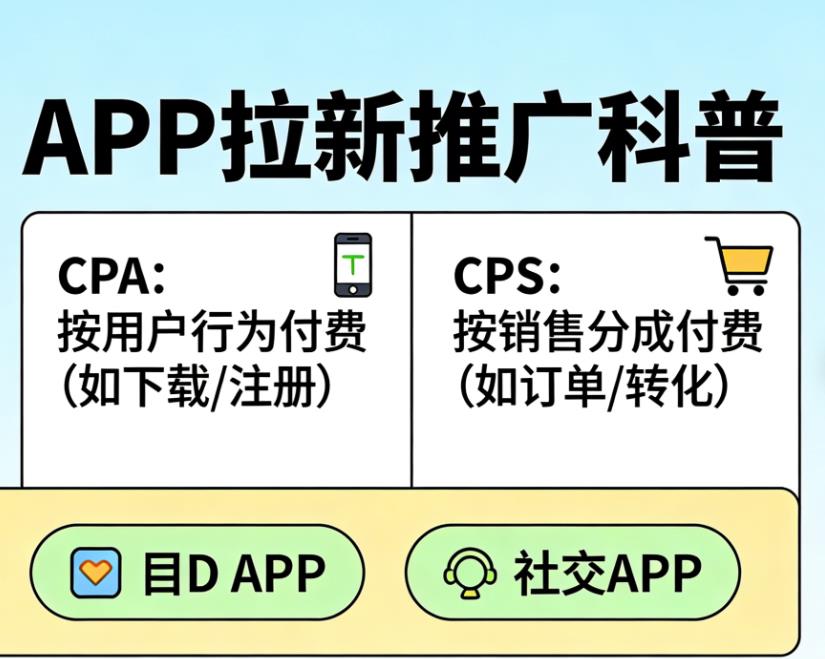 新手必看app拉新知识：CPA和CPS有什么区别+实操赚钱项目技巧