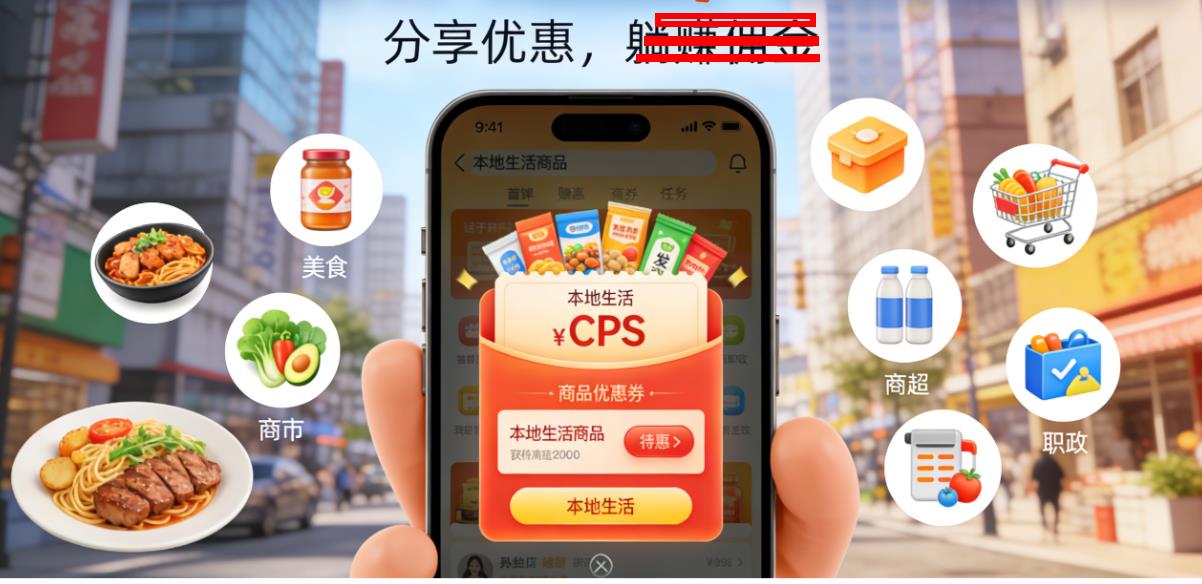 2026 本地生活 CPS 详细教程，没成本副业人人都可以做