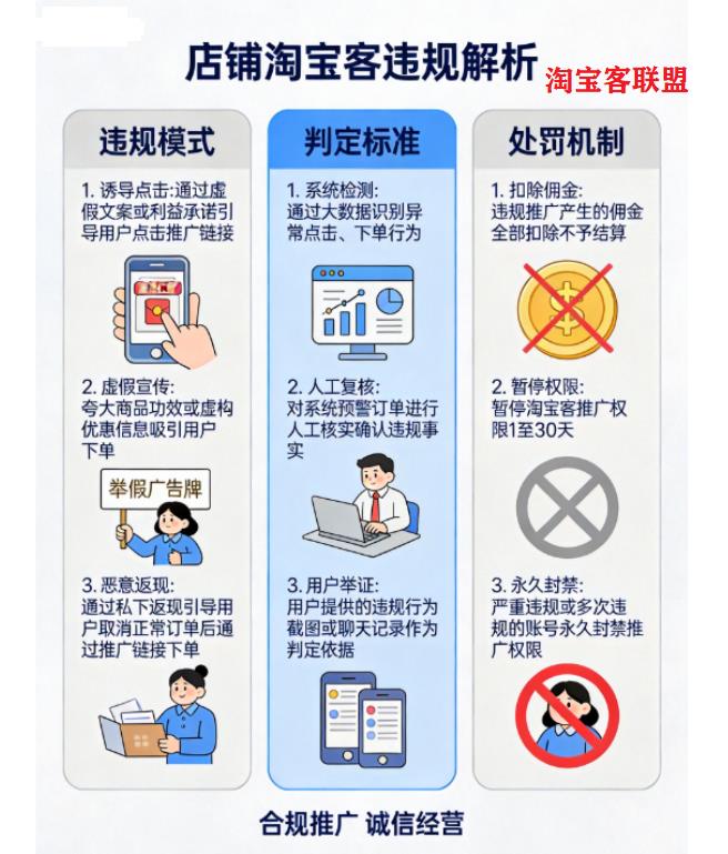 淘宝客违规之推广存在店铺淘宝客行为说明，及风险规避要点